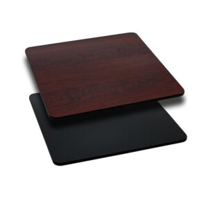 30'' Square Table Top with Black or Mahogany Reversible Laminate Top From Flash Furniture