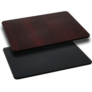 30'' x 60'' Rectangular Table Top with Black or Mahogany Reversible Laminate Top From Flash Furniture