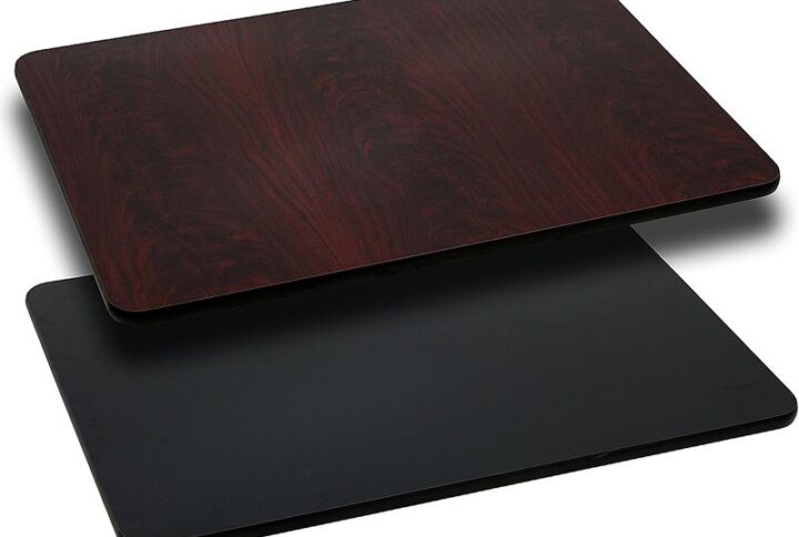 30'' x 60'' Rectangular Table Top with Black or Mahogany Reversible Laminate Top From Flash Furniture