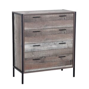 Four Drawer Chest with Metal Frame and Legs From American Furniture Classics