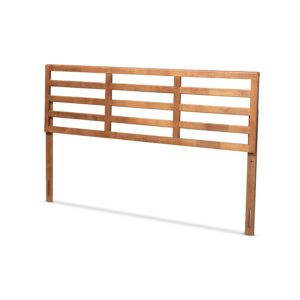 Akemi Modern and Contemporary Ash Walnut Finished Wood King Size Headboard From Baxton Studio