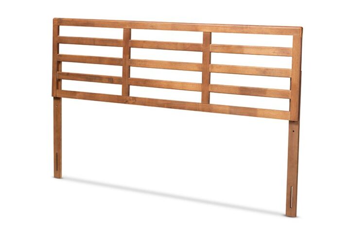 Akemi Modern and Contemporary Ash Walnut Finished Wood King Size Headboard From Baxton Studio