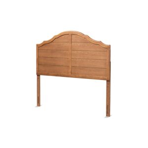 Clive Vintage Traditional Farmhouse Ash Walnut Finished Wood Full Size Headboard From Baxton Studio