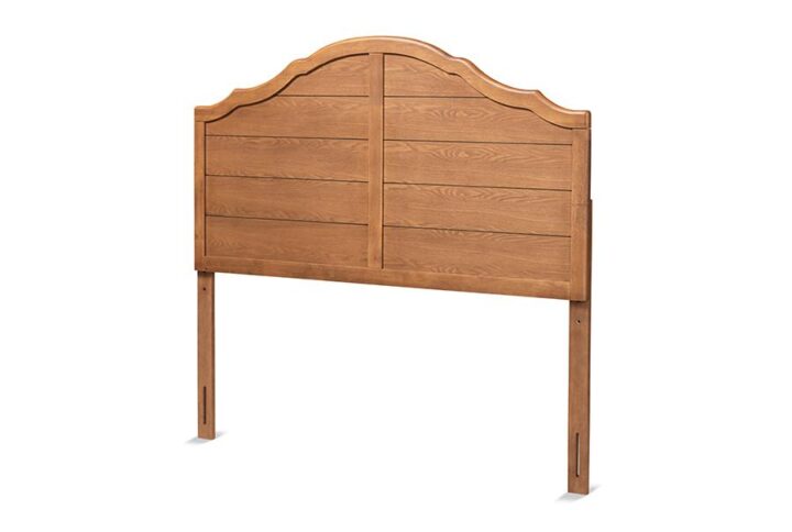 Clive Vintage Traditional Farmhouse Ash Walnut Finished Wood Full Size Headboard From Baxton Studio