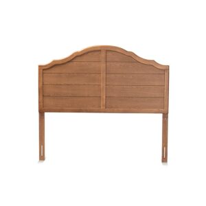 Clive Vintage Traditional Farmhouse Ash Walnut Finished Wood Full Size Headboard From Baxton Studio