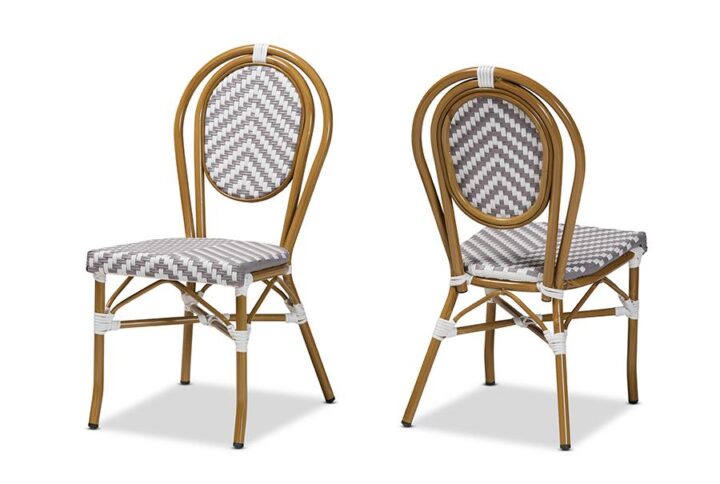 Stackable 2-Piece Bistro Dining Chair Set From Baxton Studio