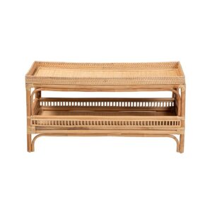 Lombok Modern Bohemian Natural Rattan Coffee Table From bali & pari