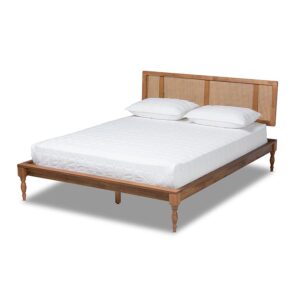 Synthetic Rattan Queen Size Platform Bed From Baxton Studio