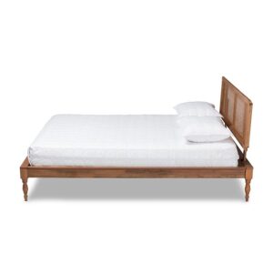 Synthetic Rattan Queen Size Platform Bed From Baxton Studio