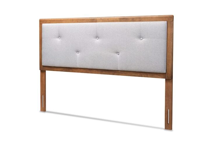 Walnut Brown Finished Wood King Size Headboard From Baxton Studio