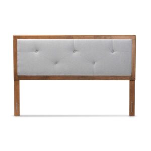 Walnut Brown Finished Wood King Size Headboard From Baxton Studio