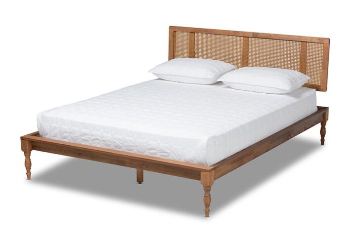 Synthetic Rattan King Size Platform Bed From Baxton Studio