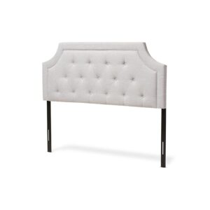 Mars Modern and Contemporary Greyish Beige Fabric King Size Headboard From Baxton Studio