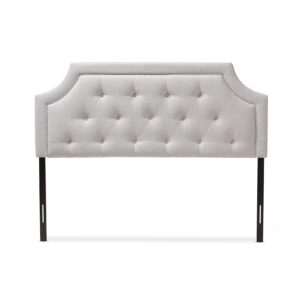 Mars Modern and Contemporary Greyish Beige Fabric King Size Headboard From Baxton Studio