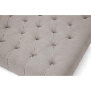 Baxton Studio Keswick Beige Linen Modern Tufted Ottoman From Baxton Studio