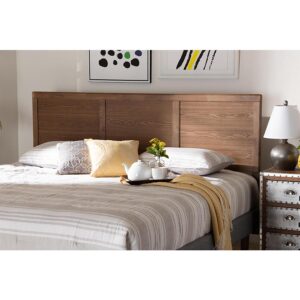 Raya Mid-Century Modern Walnut Brown Finished Wood King Size Headboard From Baxton Studio