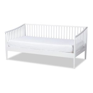 Renata Classic and Traditional White Finished Wood Twin Size Spindle Daybed From Baxton Studio