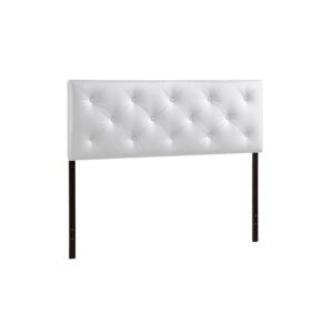 Baltimore Modern and Contemporary King White Faux Leather Upholstered Headboard From Baxton Studio