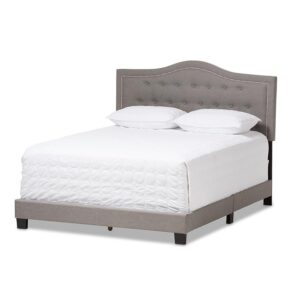 Emerson Modern and Contemporary Light Grey Fabric Upholstered Full Size Bed From Baxton Studio