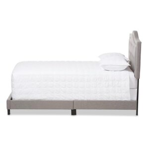 Emerson Modern and Contemporary Light Grey Fabric Upholstered Full Size Bed From Baxton Studio