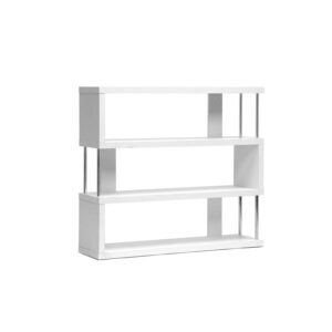 Baxton Studio Barnes White Three-Shelf Modern Bookcase From Baxton Studio