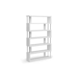 Baxton Studio Barnes White Six-Shelf Modern Bookcase From Baxton Studio