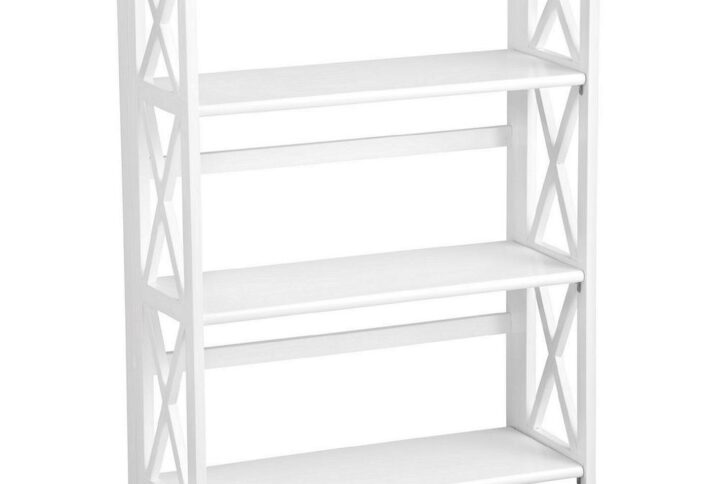 Montego 3-Shelf Folding Bookcase - White From Casual Home