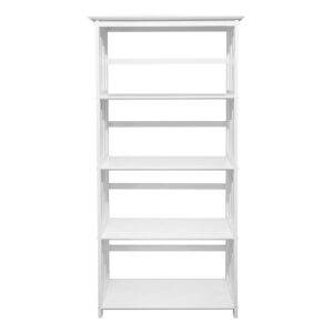 Mission Style 5-Shelf Bookcase - White From Casual Home