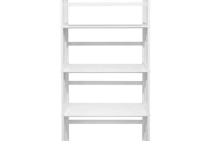 Mission Style 5-Shelf Bookcase - White From Casual Home