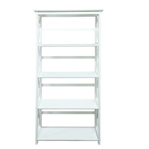 Montego 5-Shelf Bookcase-White From Casual Home