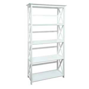 Montego 5-Shelf Bookcase-White From Casual Home