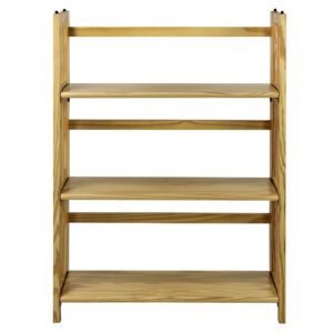 3-Shelf Folding Stackable Bookcase 27.5" Wide-Natural From Casual Home