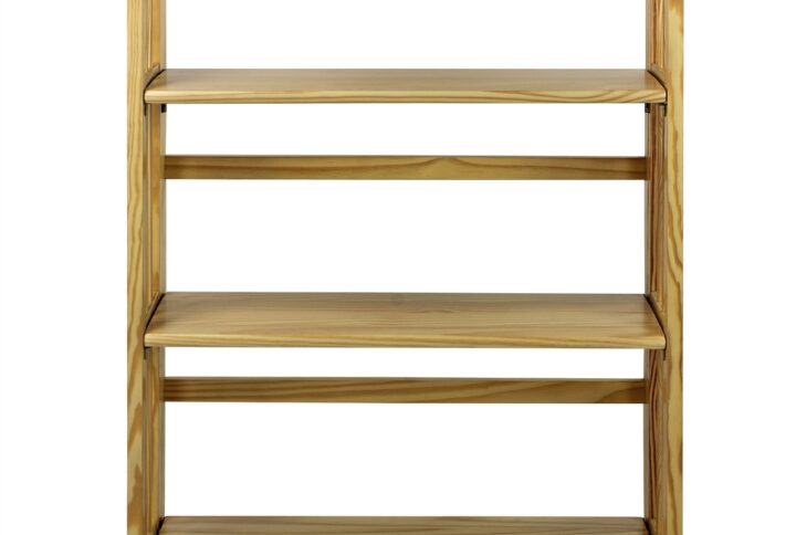 3-Shelf Folding Stackable Bookcase 27.5" Wide-Natural From Casual Home