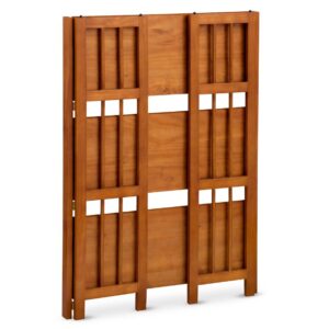 3-Shelf Folding Stackable Bookcase 27.5" Wide - Chestnut From Casual Home