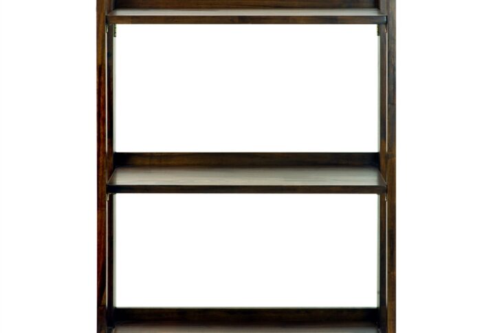 Stratford 3-Shelf Folding Bookcase-Warm Brown From Casual Home