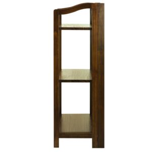 Stratford 3-Shelf Folding Bookcase-Warm Brown From Casual Home