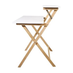 Solid Wood 2-tier Folding Laptop Working Desk From Casual Home