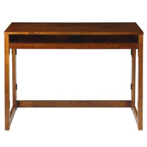 Folding Desk with Pull-Out & USB Port-Warm Brown From Casual Home