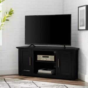 Camden 48" Corner Tv Stand Black From Crosley Furniture