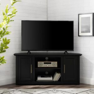 Camden 48" Corner Tv Stand Black From Crosley Furniture