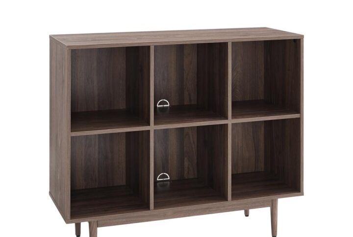 Liam 6 Cube Bookcase Walnut From Crosley Furniture