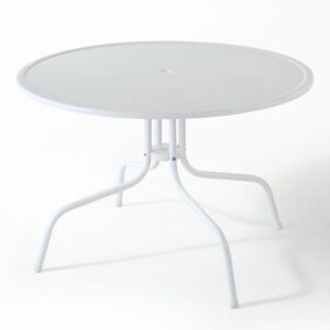 Griffith 39" Outdoor Metal Dining Table White Satin From Crosley Furniture