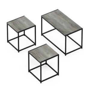 Furinno Camnus Modern Living Room Table Set with One Coffee Table and Two End Tables