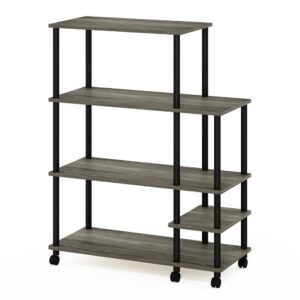 Furinno Turn-N-Tube 4-Tier Toolless Kitchen Wide Storage Shelf Cart