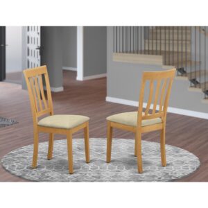 ANC-OAK-C Antique Dining Chair Cushion Seat with Oak Finish From East West Furniture