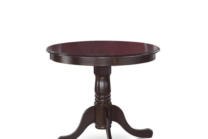 Antique  Table  36"  Round  with  Cappuccino  Finish From East West Furniture