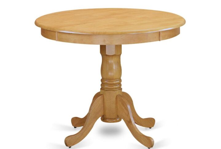 Antique  Table  36"  Round  with  Oak  Finish From East West Furniture