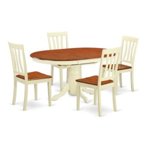 5  Pc  Table  and  chair  set  for  4-Dining  Table  and  4  Dining  Chairs From East West Furniture