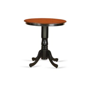 Eden  round  counter  height  table  finished  in  black  and  cherry From East West Furniture