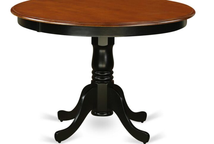 Hartland  Table  42"  diameter  Round    Table  -Black  and  Cherry  Finish From East West Furniture